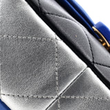 Lacquered Metal CC Flap Bag Quilted Lambskin Small
