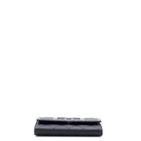 Filigree Flap Wallet Quilted Caviar Medium