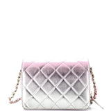 Like a Wallet Flap Bag Quilted Gradient Metallic Lambskin Mini