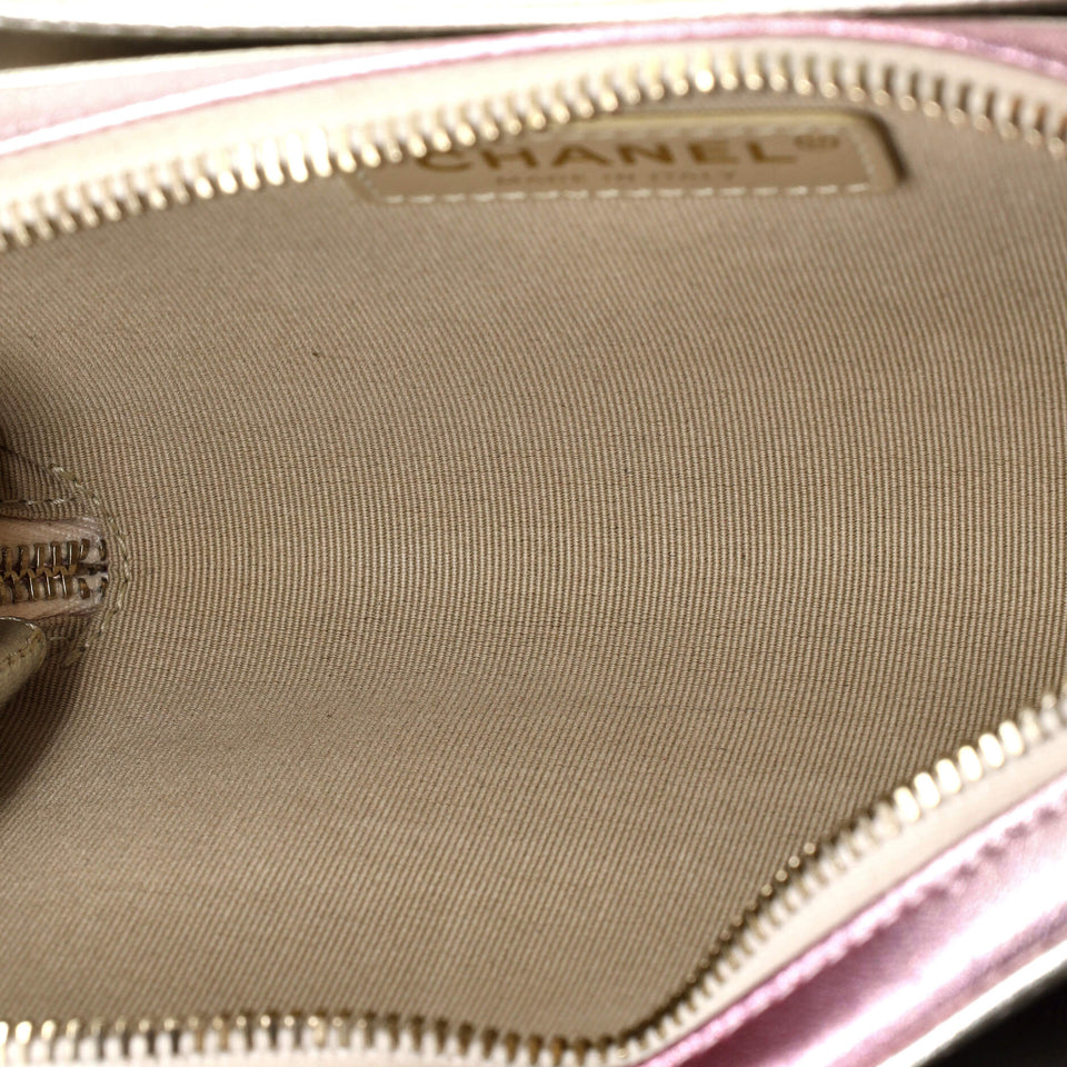 Like a Wallet Flap Bag Quilted Gradient Metallic Lambskin Mini