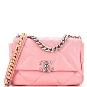 19 Flap Bag Quilted Leather Medium