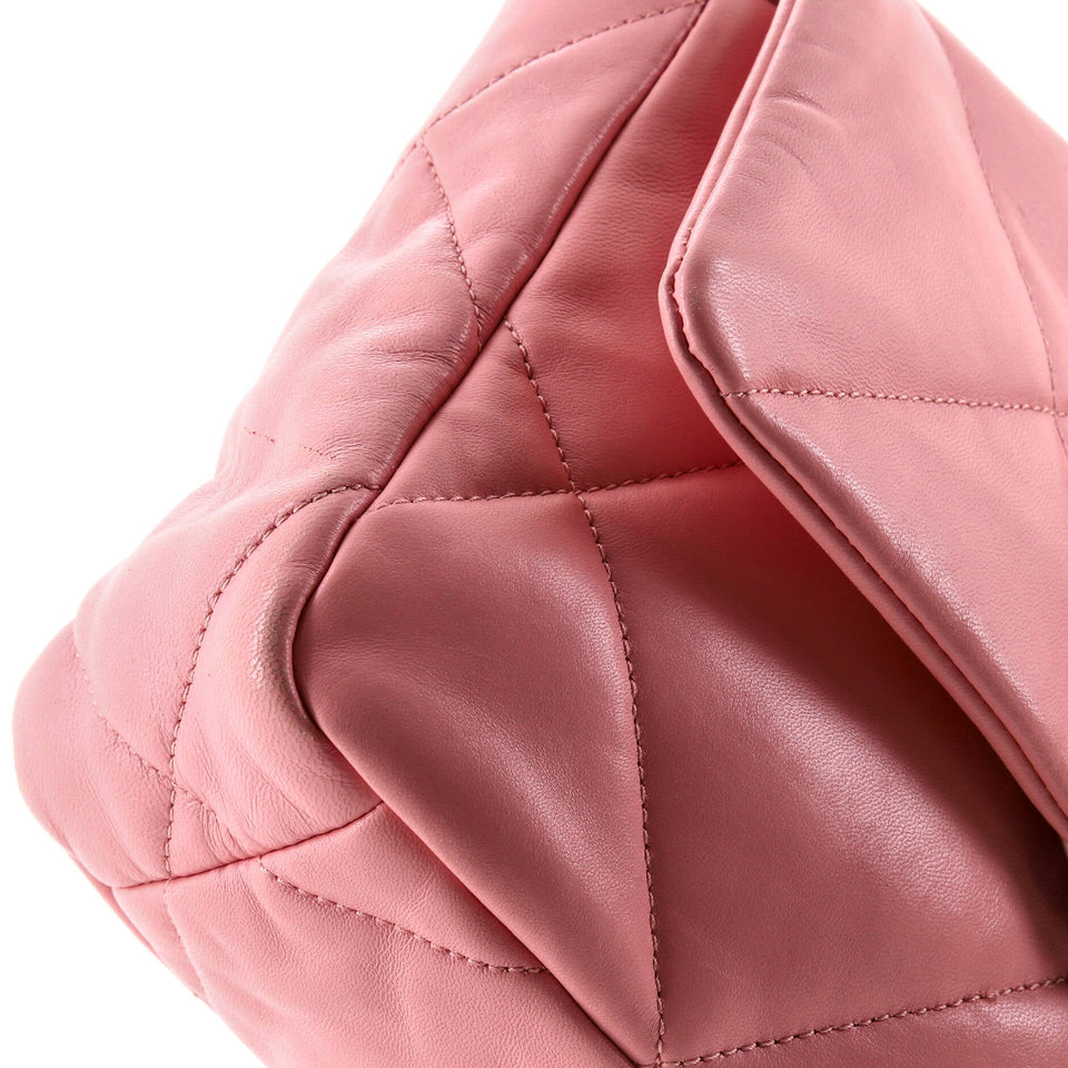 19 Flap Bag Quilted Leather Medium