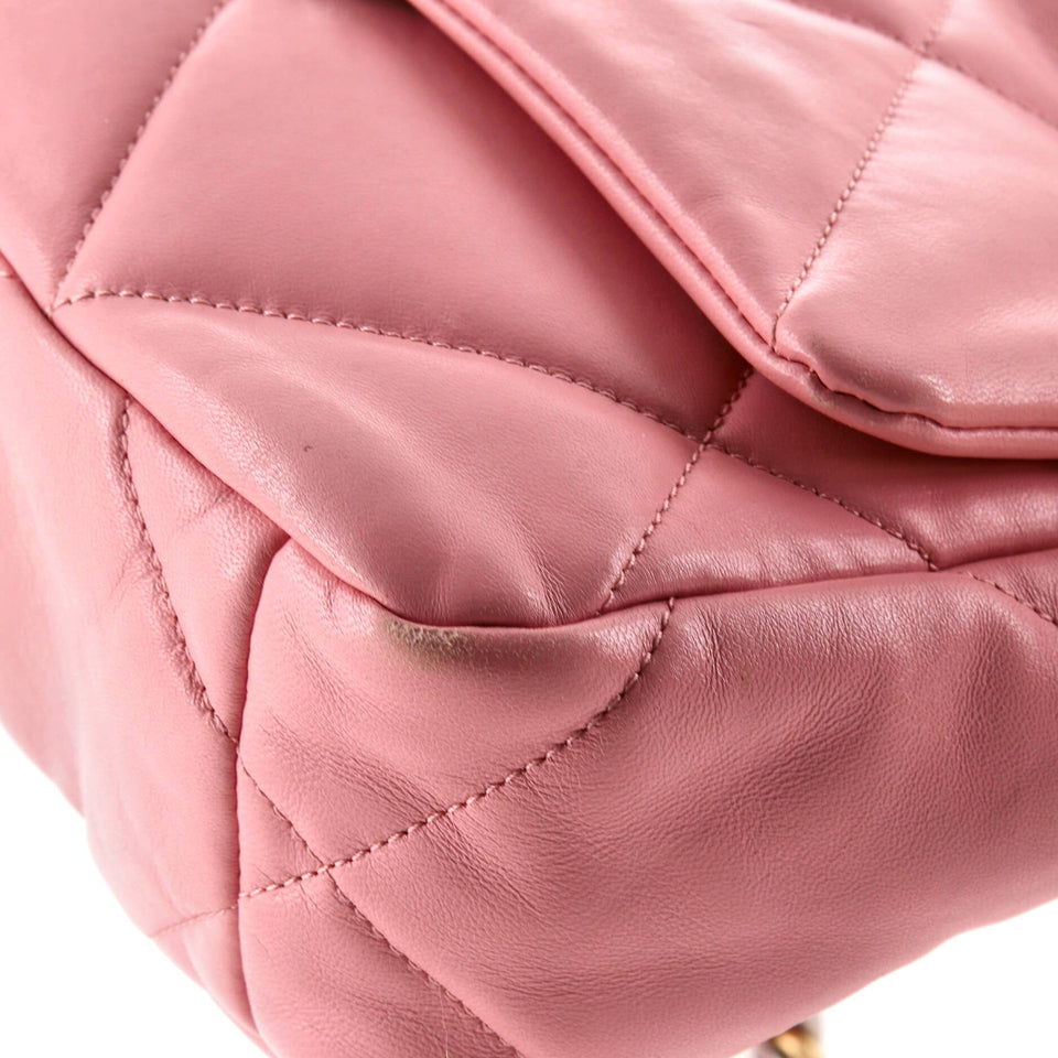 19 Flap Bag Quilted Leather Medium