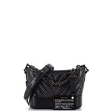 So Black Gabrielle Hobo Chevron Aged Calfskin Small