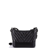 So Black Gabrielle Hobo Chevron Aged Calfskin Small