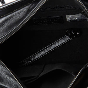 So Black Gabrielle Hobo Chevron Aged Calfskin Small