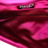 Metal Handle Clutch Quilted Metallic Patent Medium