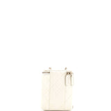 Vertical Classic Vanity Case with Chain Quilted Caviar Small
