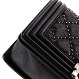 Boy Flap Bag Studded Quilted Distressed Calfskin Old Medium