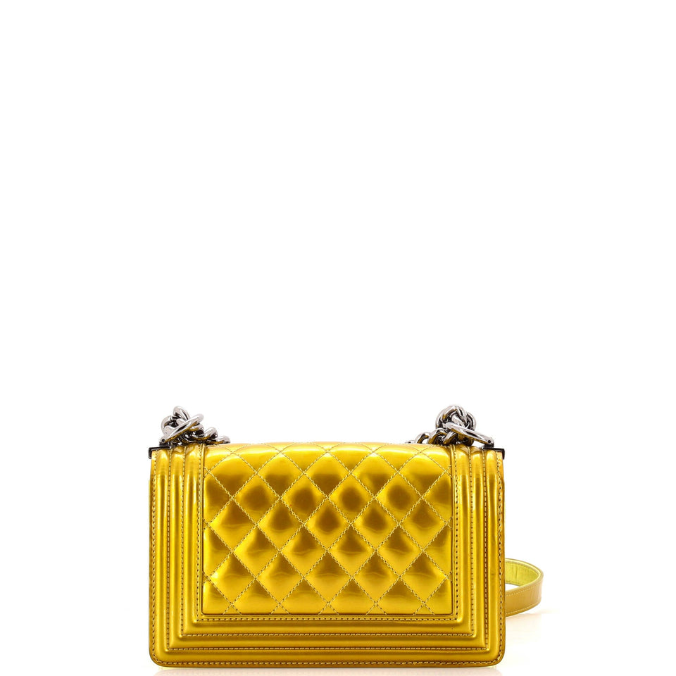Boy Flap Bag Quilted Patent Small