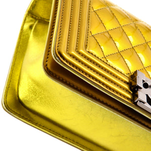 Boy Flap Bag Quilted Patent Small