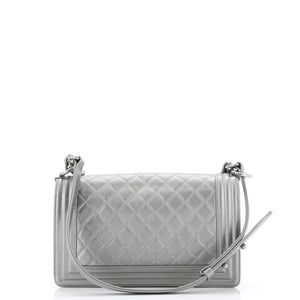 Boy Flap Bag Quilted Caviar Old Medium