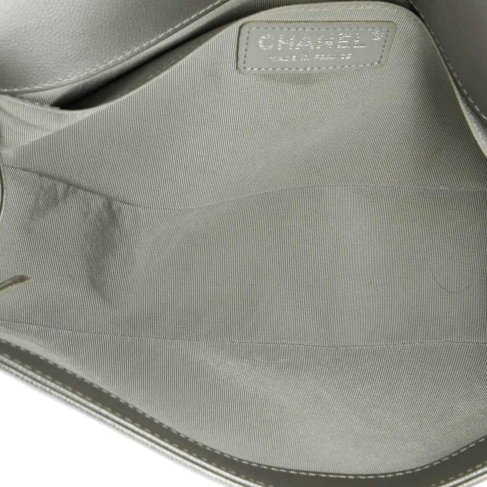Boy Flap Bag Quilted Caviar Old Medium