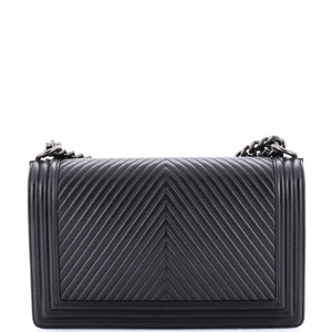 Boy Flap Bag Chevron Calfskin New Medium