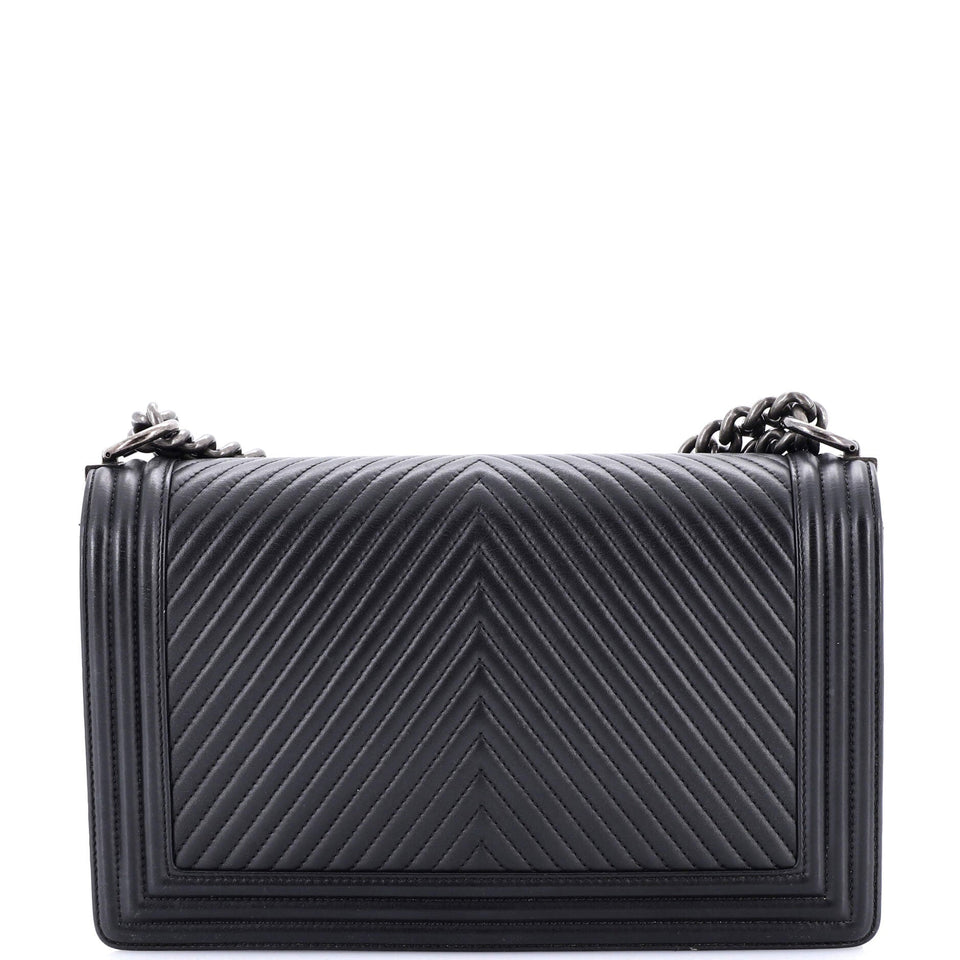 Boy Flap Bag Chevron Calfskin New Medium