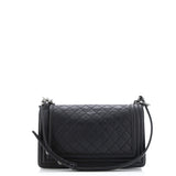 Paris-Dallas Boy Flap Bag Quilted Calfskin with Metal Adornments Old Medium