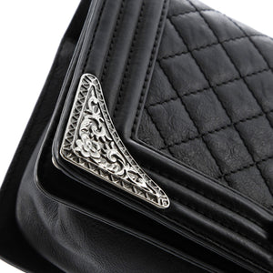 Paris-Dallas Boy Flap Bag Quilted Calfskin with Metal Adornments Old Medium