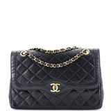 Vintage Two Tone CC Flap Bag Quilted Lambskin Medium