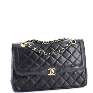 Vintage Two Tone CC Flap Bag Quilted Lambskin Medium