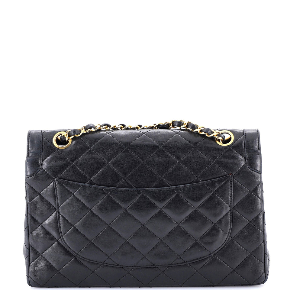 Vintage Two Tone CC Flap Bag Quilted Lambskin Medium