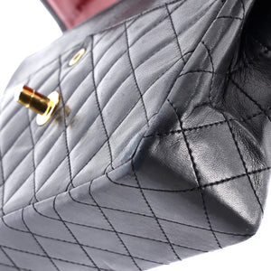 Vintage Two Tone CC Flap Bag Quilted Lambskin Medium