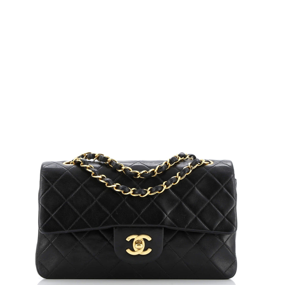 Vintage Classic Double Flap Bag Quilted Lambskin Small