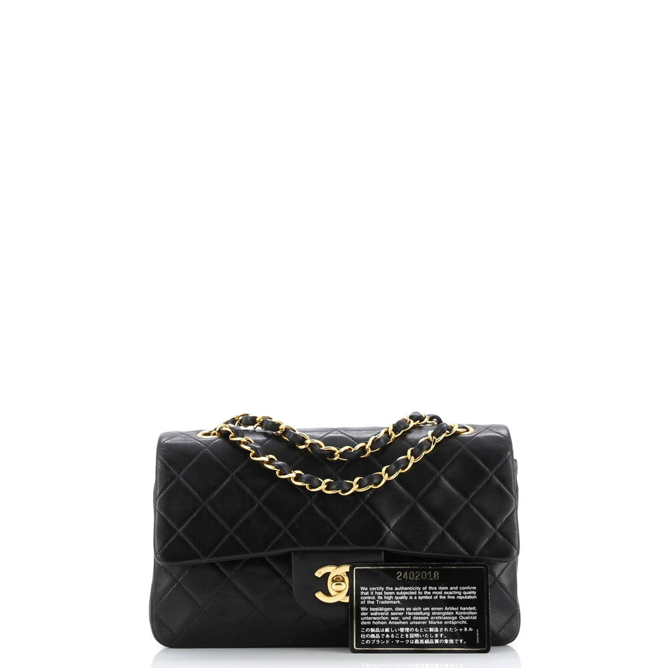 Vintage Classic Double Flap Bag Quilted Lambskin Small