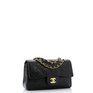 Vintage Classic Double Flap Bag Quilted Lambskin Small