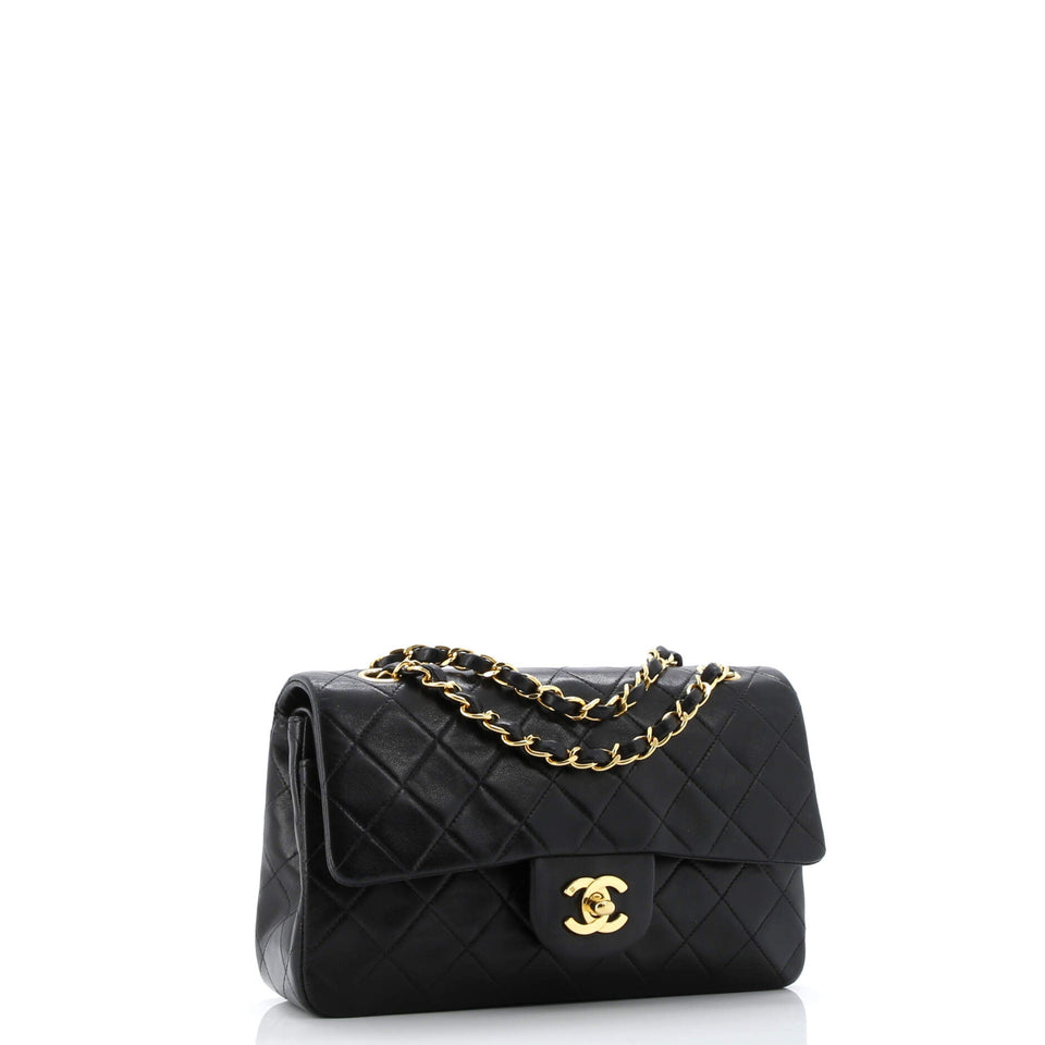 Vintage Classic Double Flap Bag Quilted Lambskin Small