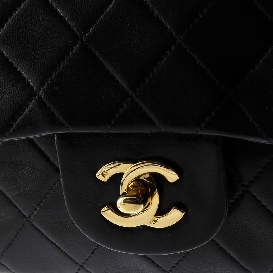 Vintage Classic Double Flap Bag Quilted Lambskin Small