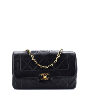 Vintage CC Chain Flap Bag Quilted Lambskin Small