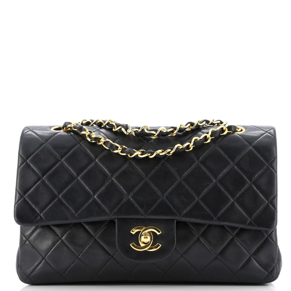 Vintage Classic Double Flap Bag Quilted Lambskin Medium