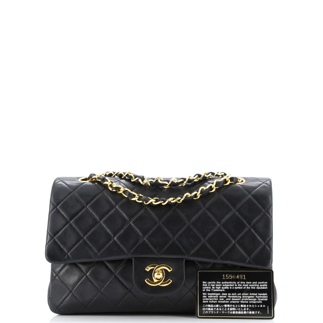 Vintage Classic Double Flap Bag Quilted Lambskin Medium