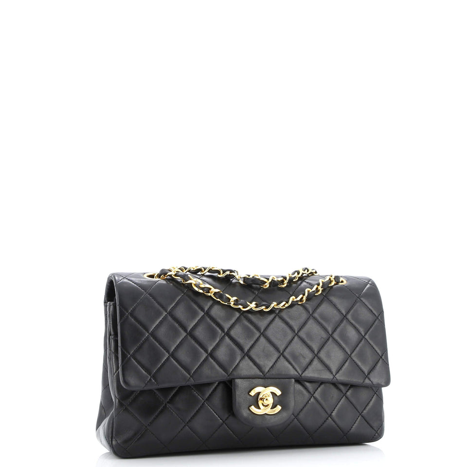 Vintage Classic Double Flap Bag Quilted Lambskin Medium
