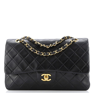 Vintage Classic Double Flap Bag Quilted Lambskin Medium