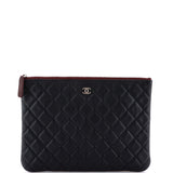 O Case Clutch Quilted Caviar Medium