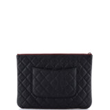 O Case Clutch Quilted Caviar Medium