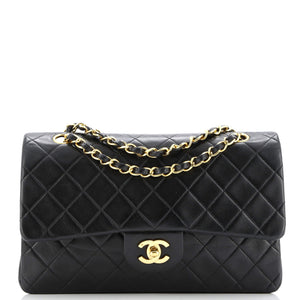 Vintage Classic Double Flap Bag Quilted Lambskin Medium