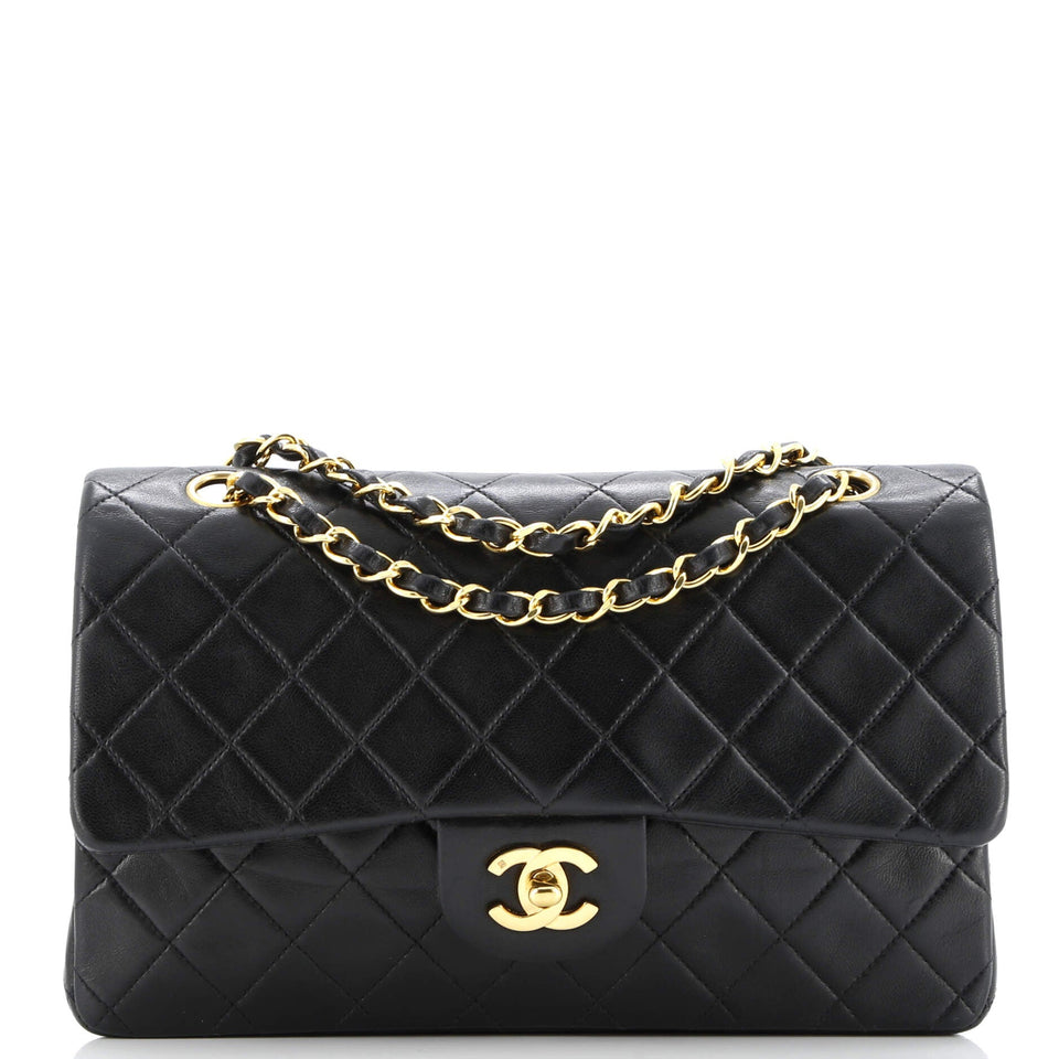 Vintage Classic Double Flap Bag Quilted Lambskin Medium