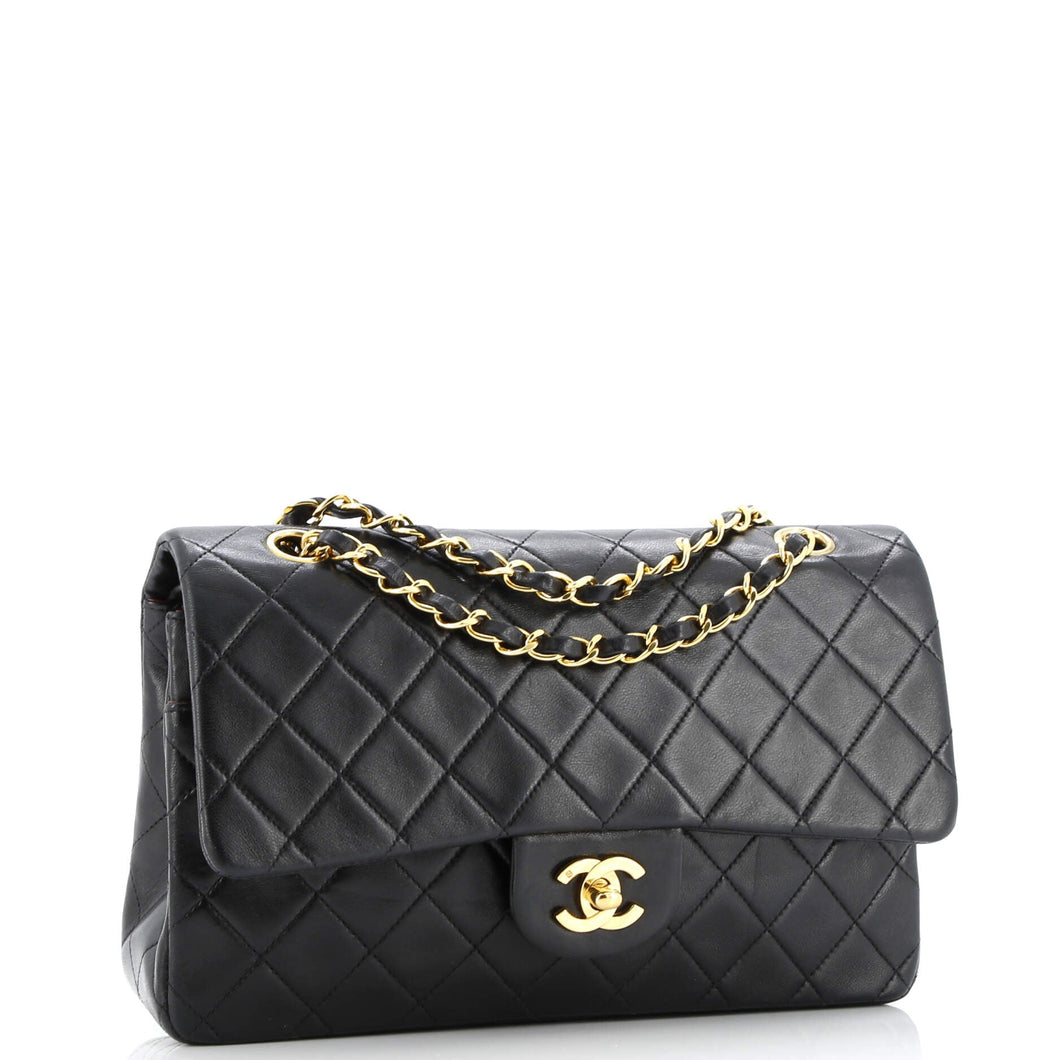 Vintage Classic Double Flap Bag Quilted Lambskin Medium