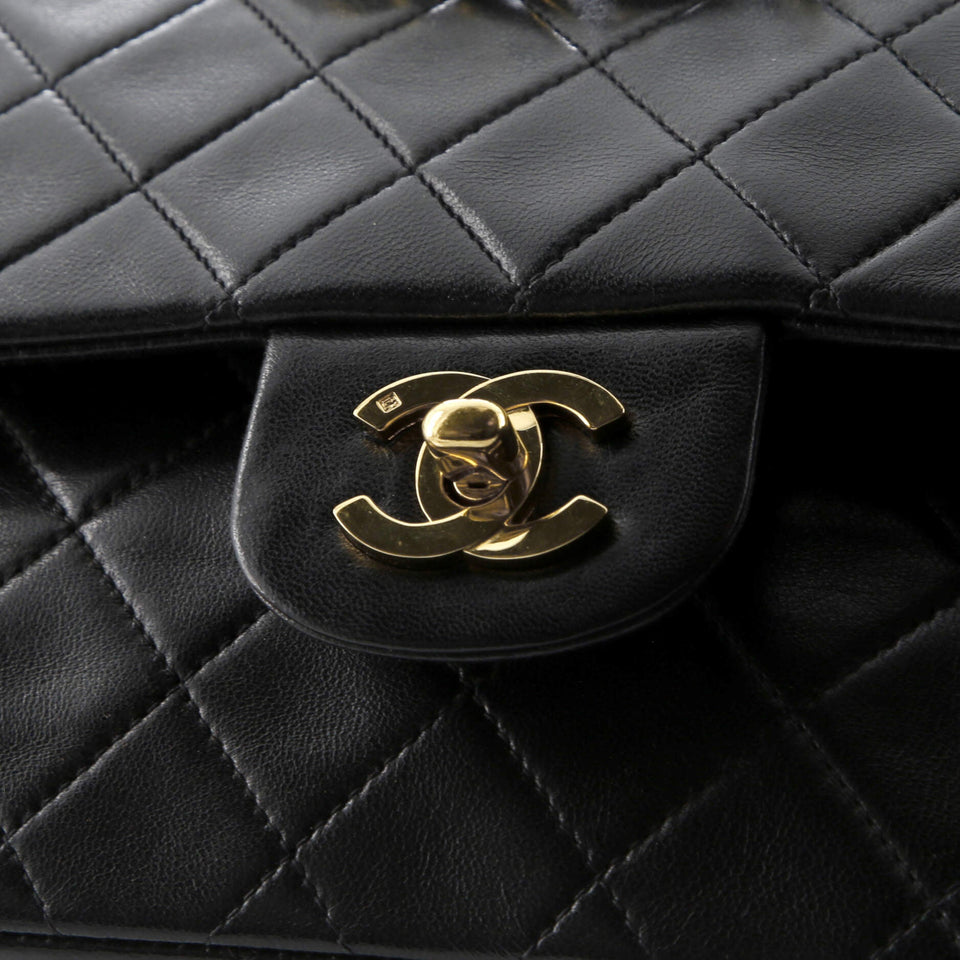Vintage Classic Double Flap Bag Quilted Lambskin Medium