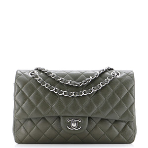 Classic Double Flap Bag Quilted Caviar Medium
