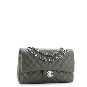 Classic Double Flap Bag Quilted Caviar Medium