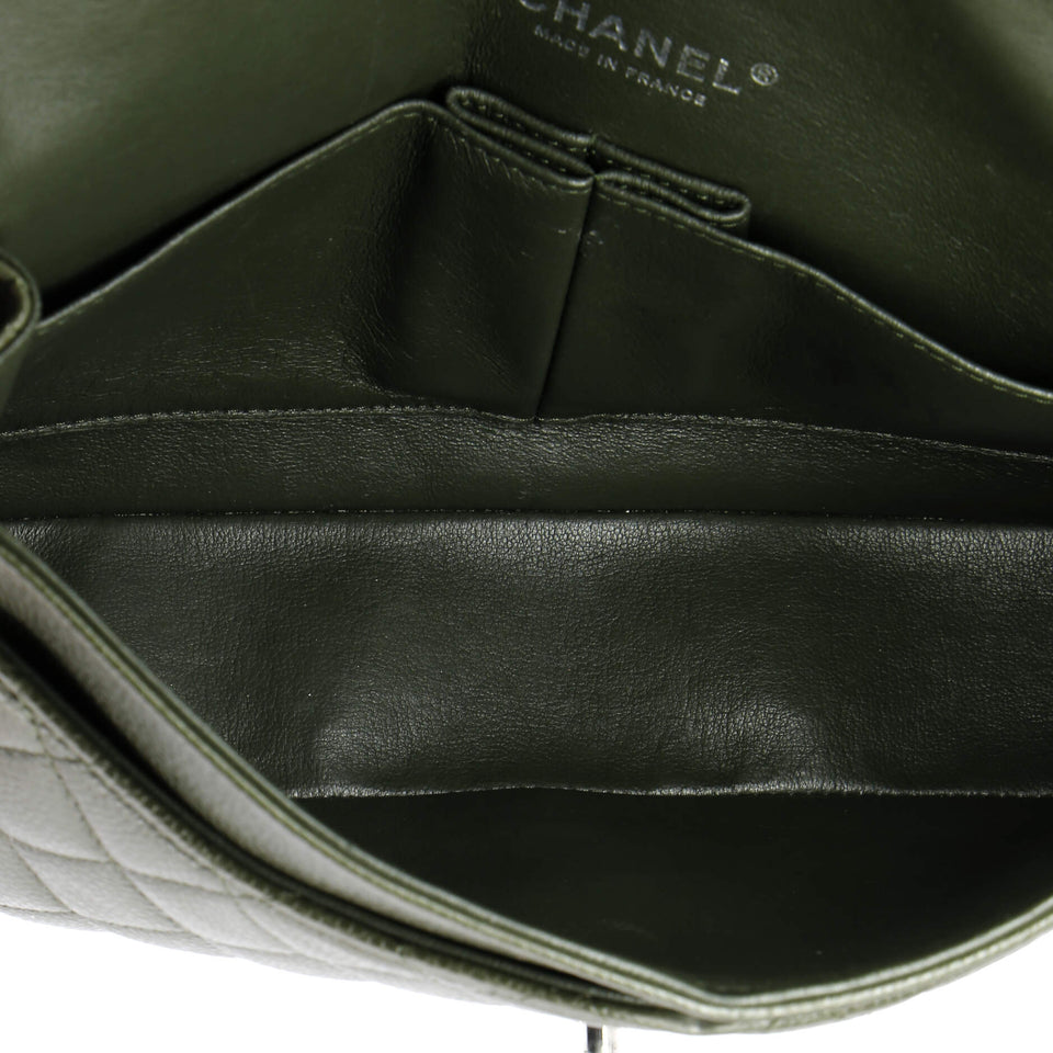 Classic Double Flap Bag Quilted Caviar Medium