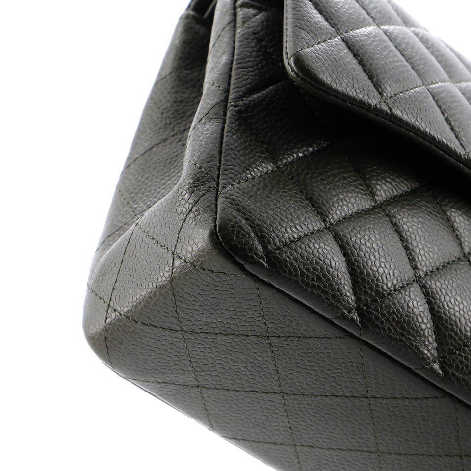 Classic Double Flap Bag Quilted Caviar Medium