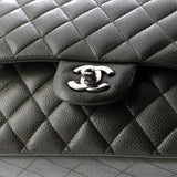 Classic Double Flap Bag Quilted Caviar Medium