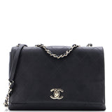 3 Compartment Flap Bag Quilted Calfskin Medium