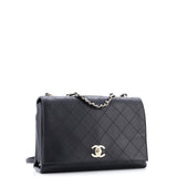 3 Compartment Flap Bag Quilted Calfskin Medium