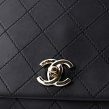 3 Compartment Flap Bag Quilted Calfskin Medium