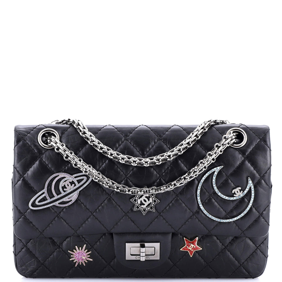 Space Charms Reissue 2.55 Flap Bag Quilted Aged Calfskin 225